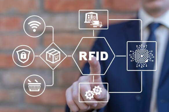 Botón virtual de RFID donde se deriva sus componentes y usos